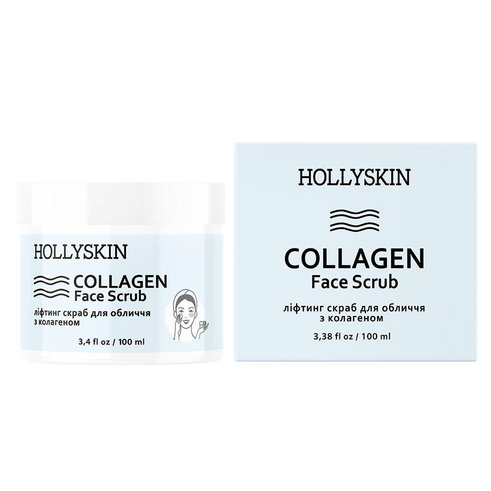 Скраб для обличчя з колагеном Hollyskin Collagen Face Scrub 100 мл, фото 1