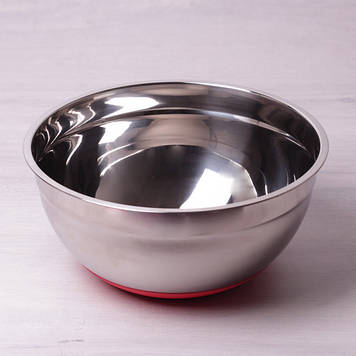 Миска Kamille d-30 х 14 см з неіржавкої сталі із силіконовим дном KM-4352