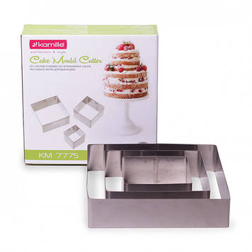 Набір 3 форми Kamille "Квадрат" для викладання гарніру КМ-7775