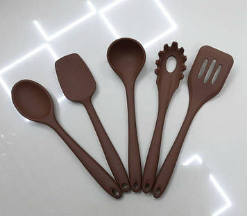 Набір кухонного приладдя A-PLUS 1922 5 предметів Коричневий