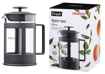 Френч-пресс 800 мл Ardesto Fresh AR1008BLF чорный