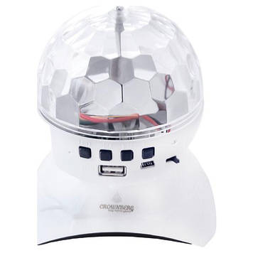 Диско Шар Акумуляторний Crownberg CB-0308 C Блютуз Флешкою новорічна куля