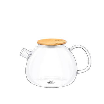 Чайник-заварник Wilmax Thermo 1000 мл з фільтром-спіраль і бамбуковою кришкою 888823/A WL