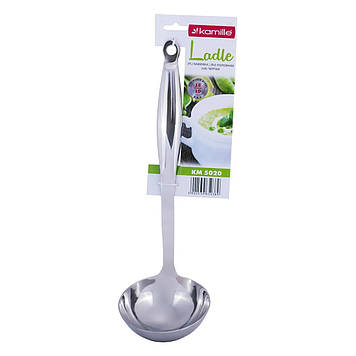 Ополоник із неіржавкої сталі з порожнистою ручкою Kamille 5020-Kam