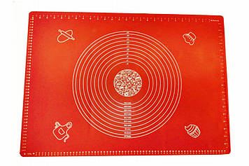 Силіконовий килимок 50 х 70 см оранжевий для розкачування тіста Ytech