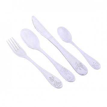 Набір дитячих столових приборів 4 предмети з неіржавкої сталі Kamille KM 5335