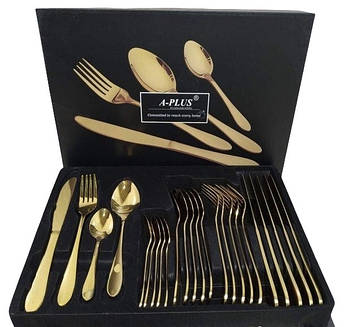 Набір столових предметів (24 предмети) A-Plus 1421 GOLD
