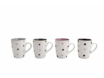 Набір кухлів 340 мл Interos Горох 4 шт MIX ТЕХ.УПОК. 138 88167