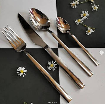 Набір столових приборів Ardesto Black Mars Bergmann 24 предмети (AR0724BES)