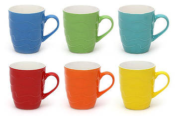 Набір кухлів Сабо 400 мл Хвиля 6 шт BonaDi 575-103