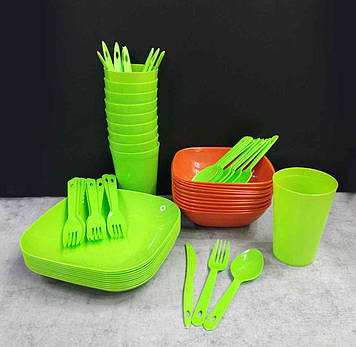 Набір посуду для пікніка Полімербут на 10 персон 999-10 ПБ