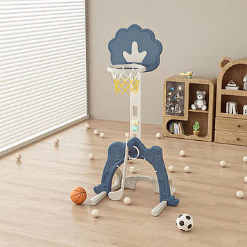 Дитячий спортивний ігровий комплекс Forest Castle Магічний Ліс 3в1 53х48,5х150 см Синій