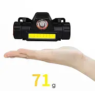 Ліхтарик налобний світлодіодний Bailong BL-8101 XPE+COB + USB CHARGE, фото 6