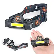 Ліхтарик налобний світлодіодний Bailong BL-8101 XPE+COB + USB CHARGE, фото 8