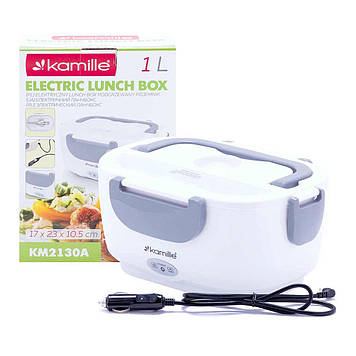 Ланчбокс із підігрівом Kamille 1 л, 23 х 17 х 9.5 см, електричний із прикурювачем КМ-2130А