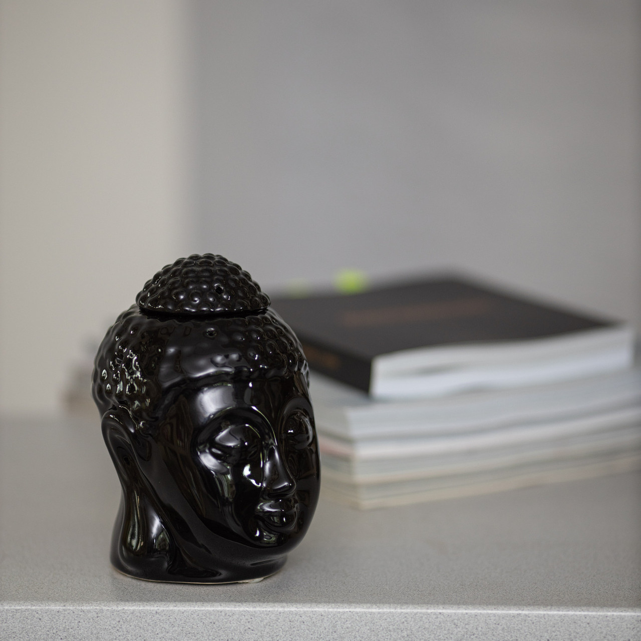 Аромалампа Будда чорна кераміка 16*14*12 см Гранд Презент 2305-16 чорний