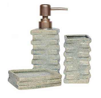 Набір аксесуарів для ванної 3 пр S&T Атлантида 887-11-01 Сірий