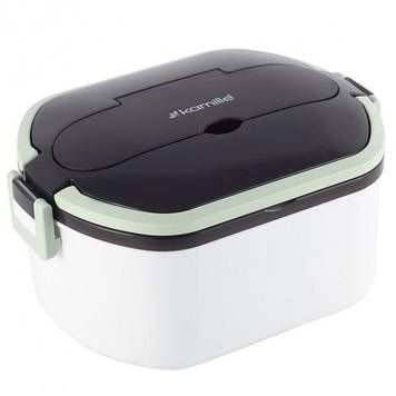 Ланчбокс 750 мл із пластику та неіржавкої сталі Kamille білий KM-2138