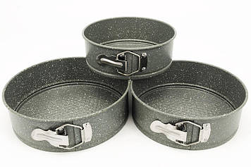 Набір форм для випікання торта (d-18 см, d-20 см, d-22 см) 3 шт A-PLUS 0034