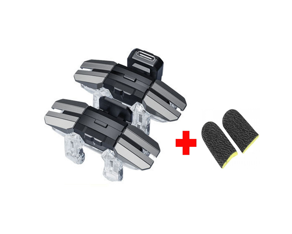 Геймпад тригер для смартфона Union JS 65 з Air Mapping макросом до 50 натискань для PUBG пабг COD Standoff 2 iOS Android, фото 1