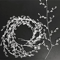 Декоративна гірлянда з акриловими кристалами для дому та святкового декору 1 м Прозорий