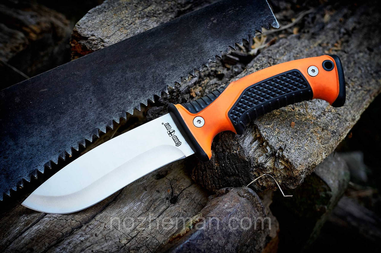 Ніж для полювання та риболовлі Короп 2, з гострим заточуванням і тканинним чохлом у комплекті, фото 1