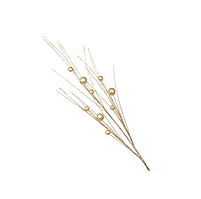 Новорічна декоративна гілка з блискучими ягодами 78 см Шампань