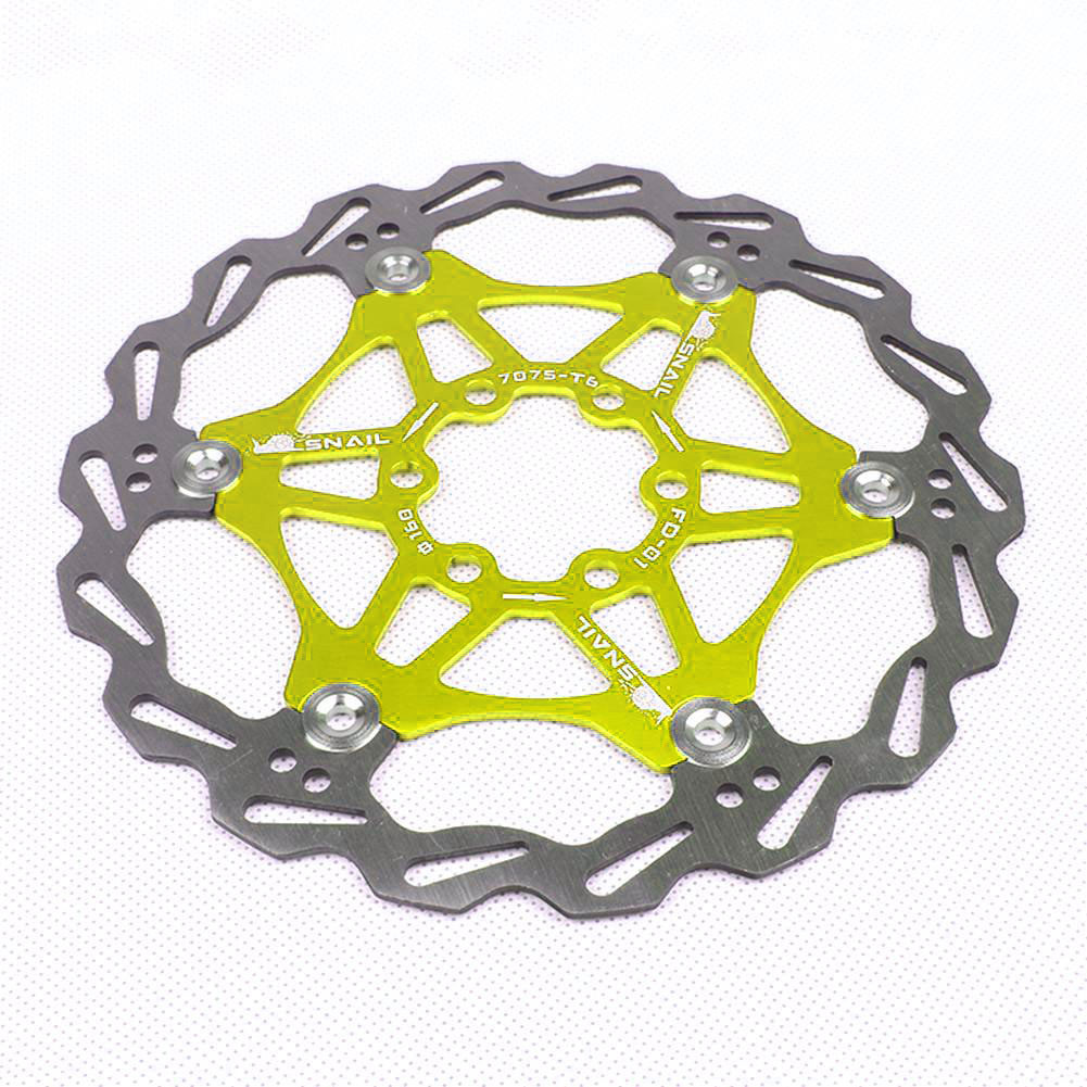 Диск ротор гальмівний зі сталі кращого розсіювання тепла Feel Fit 160 мм Жовтий, фото 1