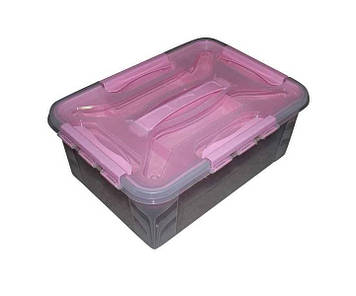 Органайзер універсальний Аптечка 10 л Полімербут ПБ-638 Прозоро-рожевий