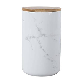 Банка керамічна Limited Edition Marble 900 мл біла 202С-007-А2