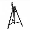 Штатив для камери та телефона TRIPOD 380A 0.5 м -1.35 м Чорний, фото 3