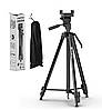 Штатив для камери та телефона TRIPOD 380A 0.5 м -1.35 м Чорний, фото 4