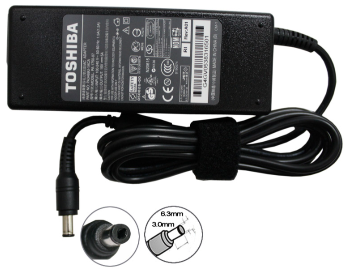 Блок живлення 5,5-3,0 6A 15V Toshiba оригінал бу, фото 1