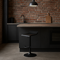 Барний стілець Leobert Fort екошкіра чорна основа, фото 4