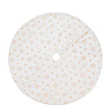 Декоративний різдвяний килимок під ялинку "Золоті Сніжинки" Ø 78 см, фото 4