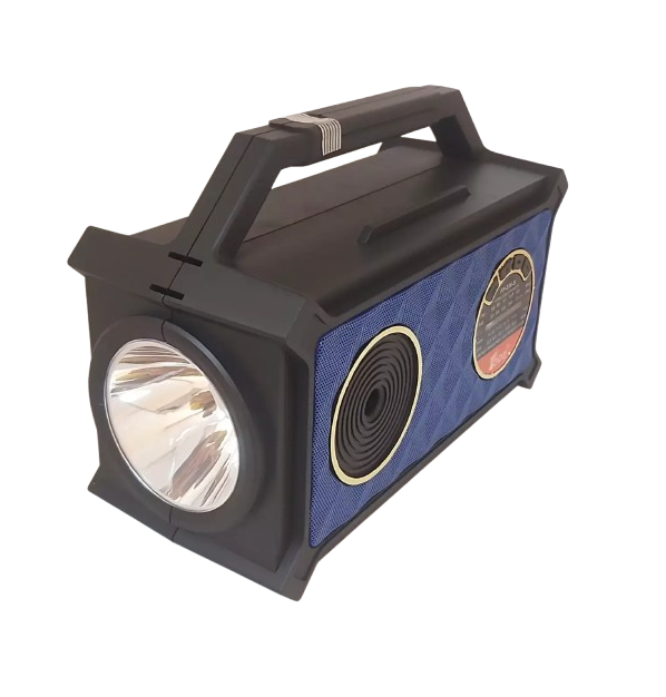 Портативна Bluetooth колонка FP-236-S-L радіо + зарядний пристрій + сонячна панель + 2 лампи, фото 1