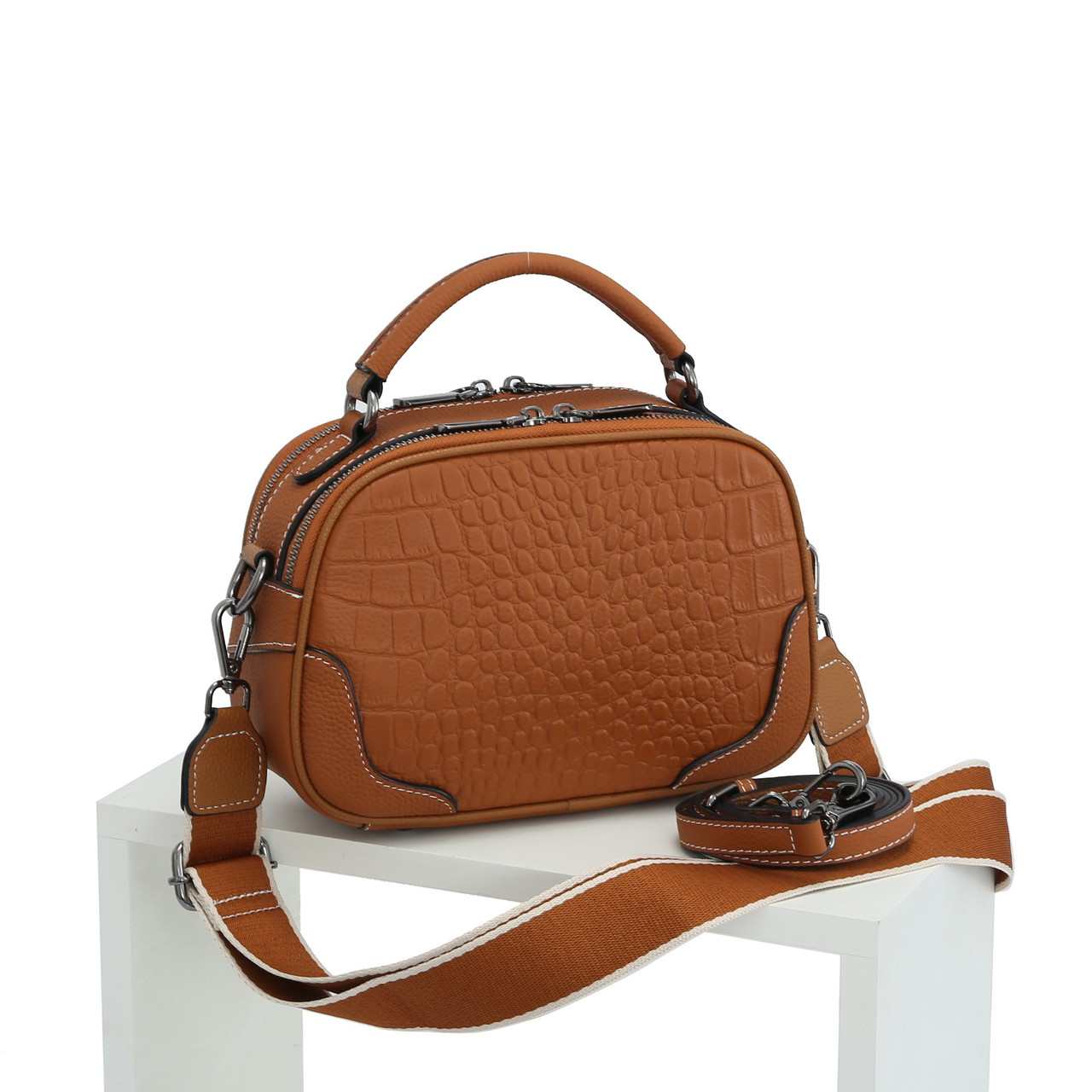 Сумка Italian Bags Міледі 24x9x17 см Коричневий (id_1123), фото 1