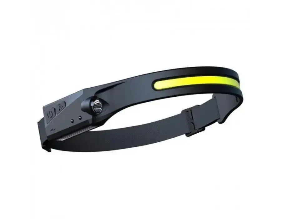 Ліхтарик налобний Bailong BL-G28 XPE+COB з акумулятором і USB зарядкою, фото 1