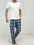 Домашні штани чоловічі Triko Клітка 58-60 Різнокольоровий (64371880-4), фото 4