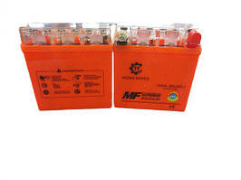 Акумулятор гелевий OUTDO 12N5L-BS 5 АH на мопед Active, 119*60*129 мм, жовтогарячий