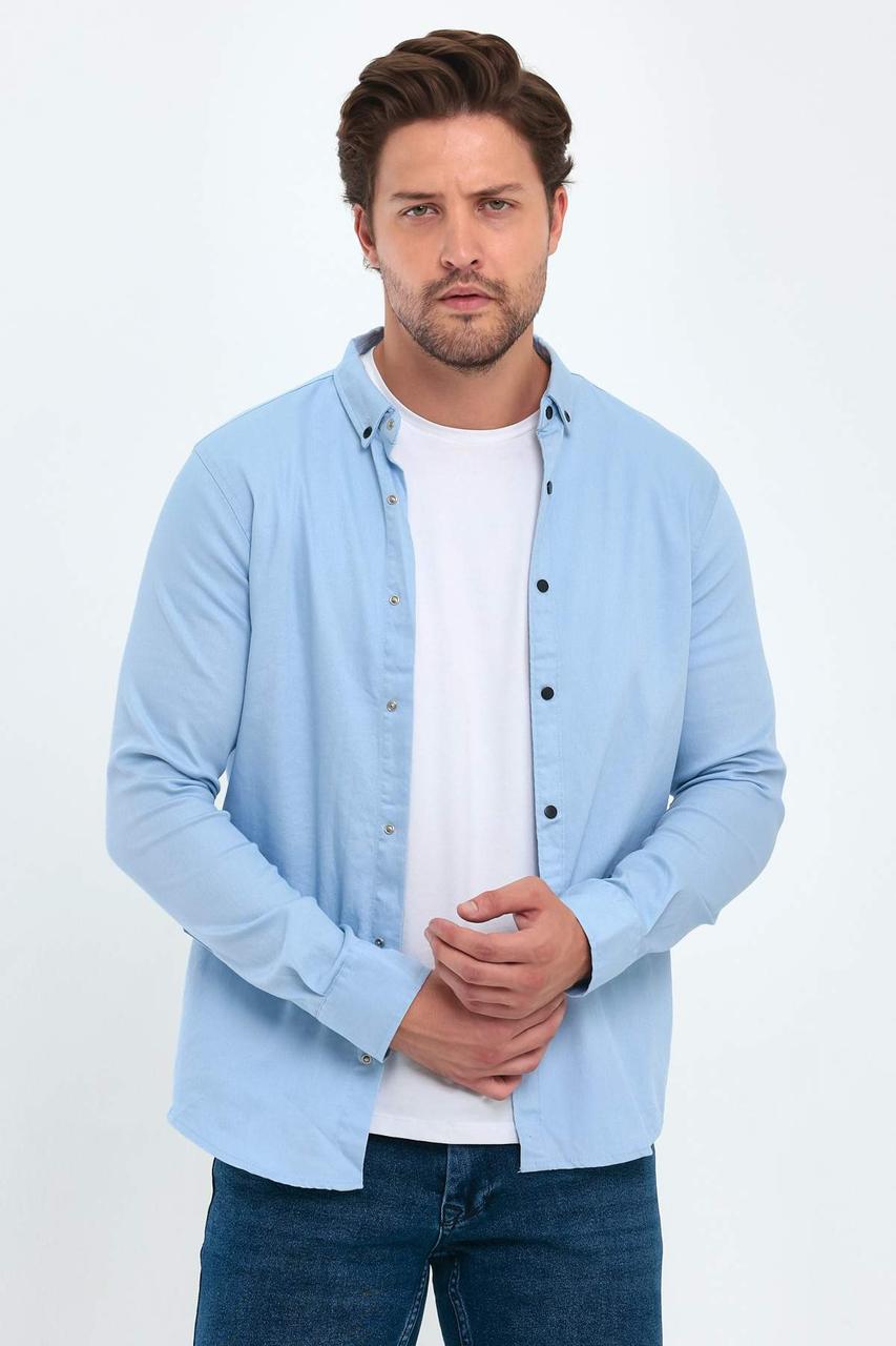 Джинсова сорочка Trend Collection 18306-3 Блакитний S (55685), фото 1