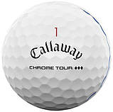 М'ячі для гольфу Callaway Chrome Tour Triple Diamond Track 2025 12 шт, білі, фото 3