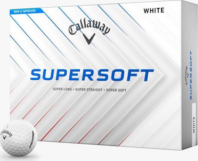 М'ячі для гольфу Callaway Supersoft 2025 12 шт, білі, фото 1