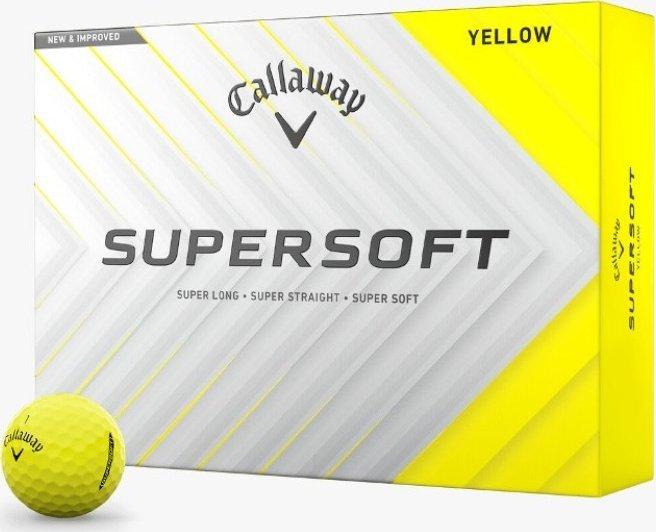 М'ячі для гольфу Callaway Supersoft 2025 12 шт, жовті, фото 1