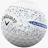 М'ячі для гольфу Callaway Supersoft Splatter 360, 2025 12 шт, біло-синій, фото 2