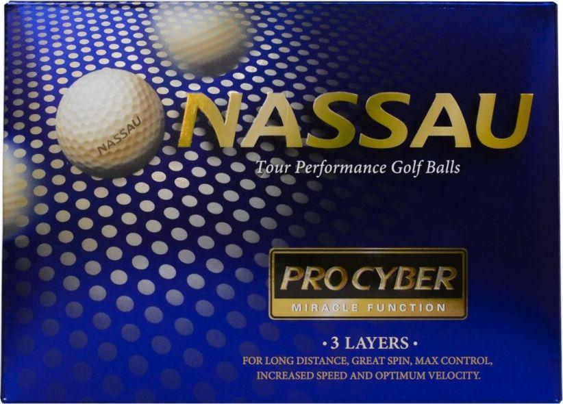 М'ячі для гольфу Nassau Pro Cyber 12 шт, рожеві, фото 1