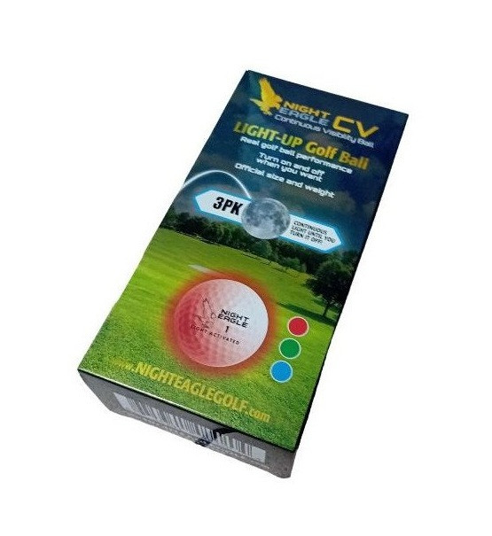 М'ячі для гольфу Premier Glow Night Eagle Led 3 шт, білі, фото 1