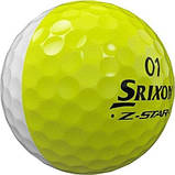 М'ячі для гольфу Srixon Z-Star Divide 12 шт, біло-жовтий, фото 5