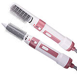 Фен-браш для укладання волосся Gemei GM-4836 1200W Рожевий (2104618631), фото 3