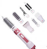 Фен-браш для укладання волосся Gemei GM-4836 1200W Рожевий (2104618631), фото 5